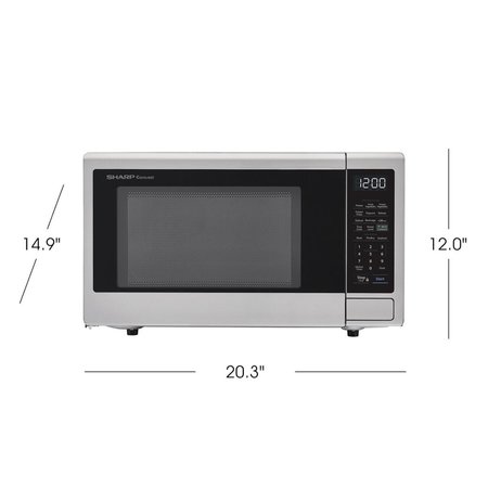 SHARP Sharp SMC1139FS 1.1 cu. ft. 1000W Stainless Steel Smart Carousel Countertop Microwave Oven SMC1139FS